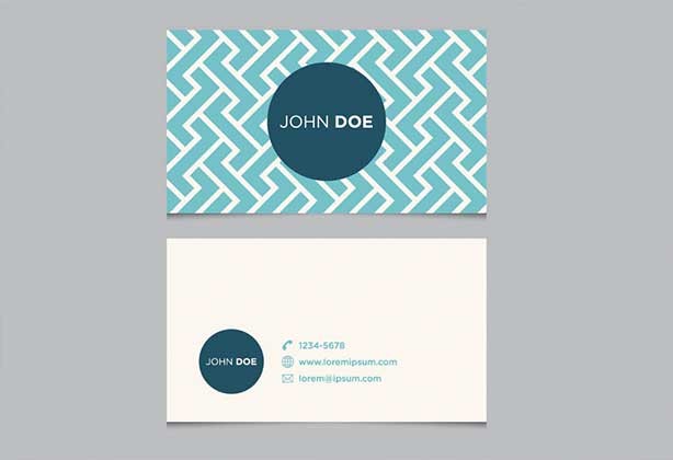 Example business card design reading 