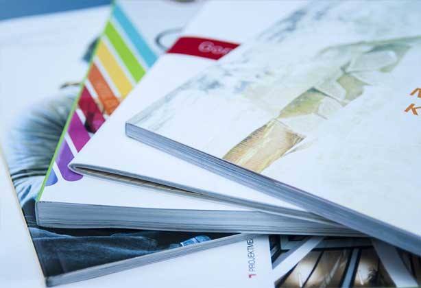 Perfect bound A4 brochure