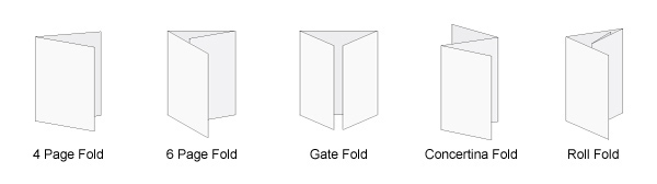different printed leaflet folds names different printed leaflet folds names