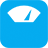 A square, blue scales