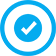 Blue tick in a blue circle