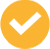 white tick in yellow circle